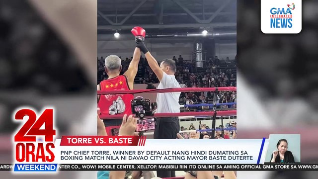PNP Chief Torre, winner by default nang hindi dumating sa boxing match nila ni Davao City Acting Mayor Baste Duterte | 24 Oras Weekend