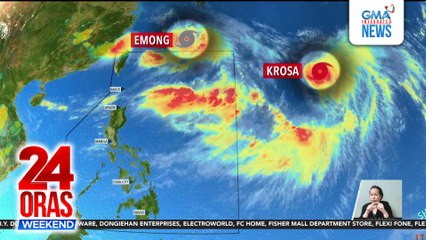 Bagyong Emong at isa pang bagyo sa labas ng PAR, binabantayan ng PAGASA | 24 Oras Weekend