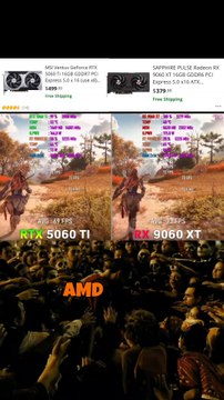 🤡 RTX 5060 16GB vs RX 9060 XT 16GB 😎 #gaming #rtx5060ti #rx9060xt #amd #nvidia #viralvideo #viral
