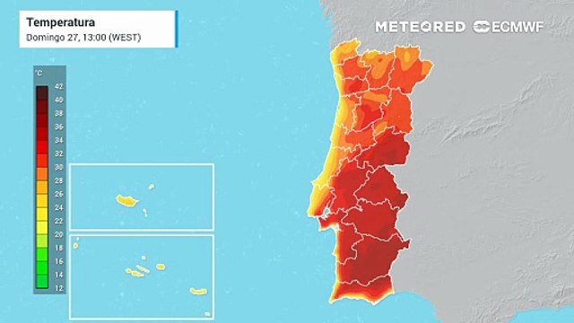 Tempo quente mantém-se na próxima semana, com temperaturas muito próximas 40 ºC.