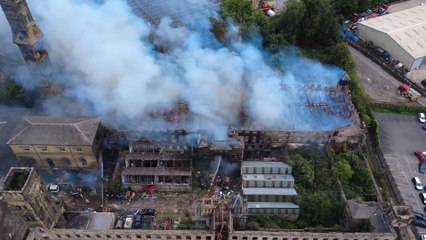 Dalton Mills in Keighley: Incredible drone footage shows fire at Peaky Blinders filming location