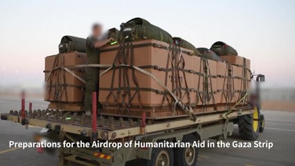 이스라엘, 봉쇄로 굶어죽는 가자지구에 구호품 공중 투하 / YTN