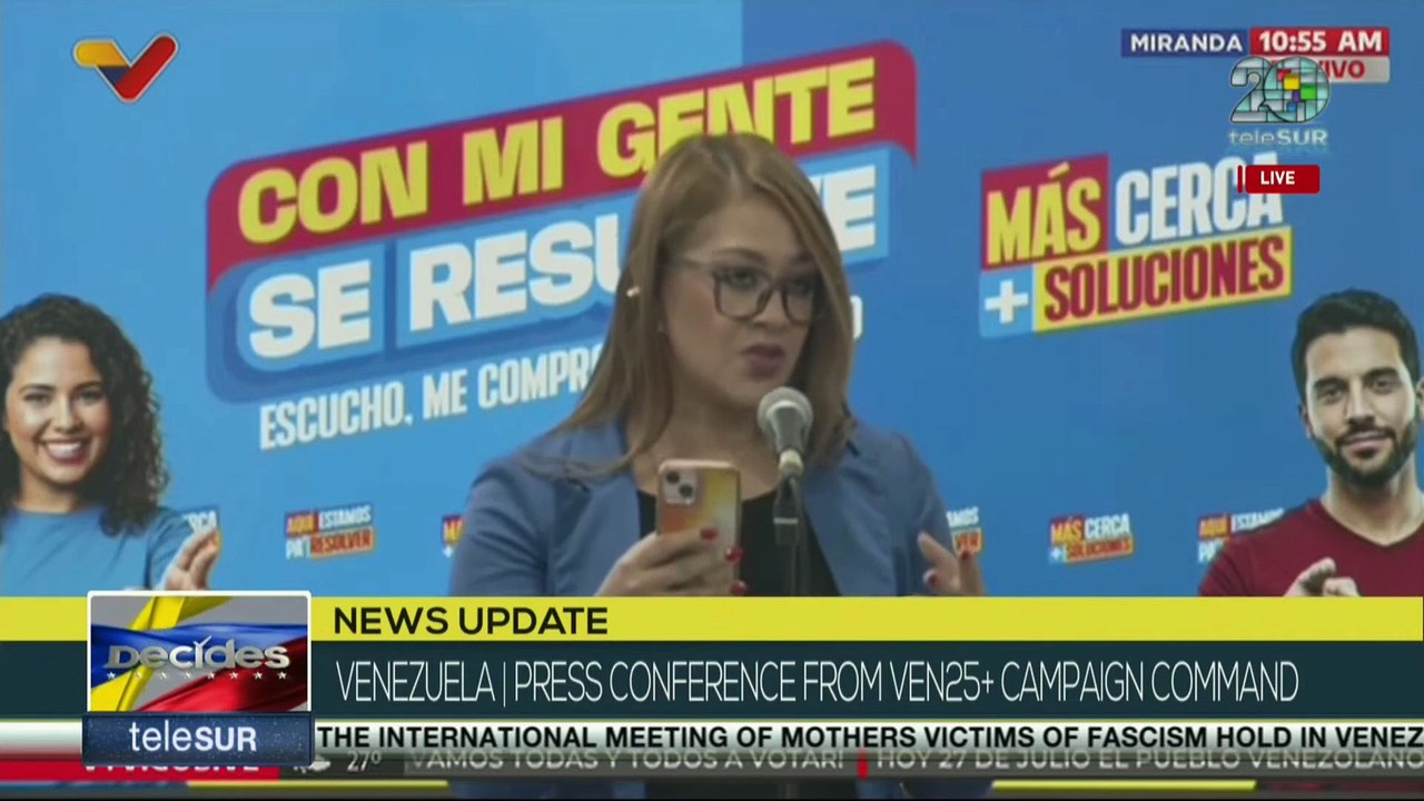 News Update: Press conference from VEN25+ Campaign Command about underway elections