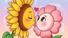 O Girasol e a Flor Rosa