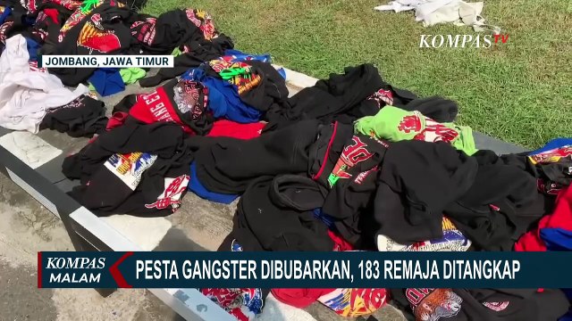 Polisi Bubarkan Pesta Gangster di Jombang, 183 Orang dan Alkohol Diamankan | KOMPAS MALAM