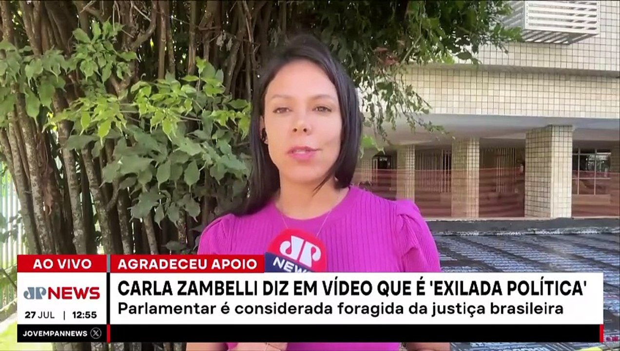 Carla Zambelli diz em vídeo que é “exilada polí...