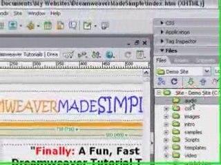 Dreamweaver Tutorial - Organizing your website files