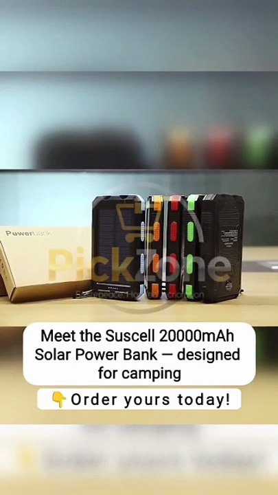 Suscell Solar Power Bank 20000mAh | Charge Anytime, Anywhere