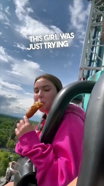 This girl had a fail on the roller coaster