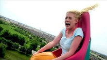 BLONDE GIRL HILARIOUS ROLLER COASTER REACTION!!