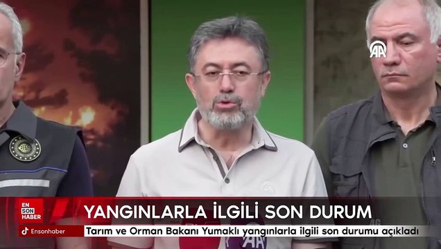 Tarım ve Orman Bakanı Yumaklı yangınlarla ilgili son durumu açıkladı