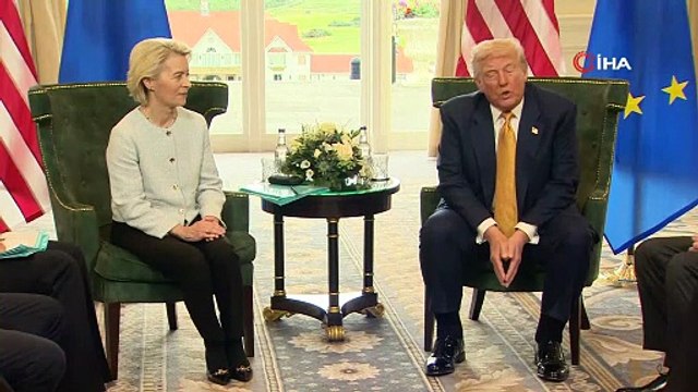 Trump, AB Komisyonu Başkanı Leyen ile İskoçya’da bir araya geldi