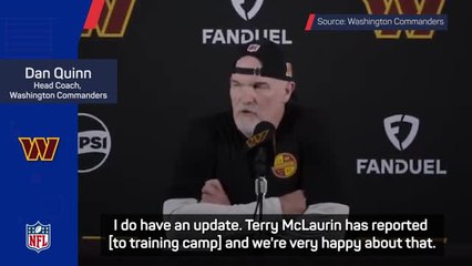 Quinn happy with McLaurin's arrival at camp despite contract dispute