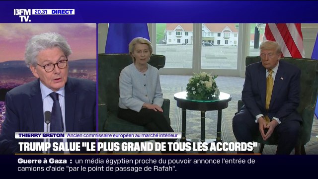 Accord UE-États-Unis: C'est la volonté du président des États-Unis d'imposer au monde entier sa vision , estime Thierry Breton, ancien commissaire européen au marché intérieur
