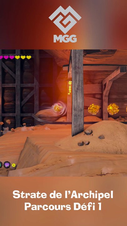 Chariots de Mine Country Donkey Kong Bananza : Parcours Défi 1 de la Strate de l'Archipel