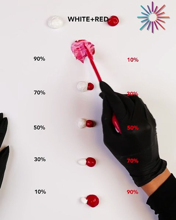 How to mix perfect pink tones with red and white 💓