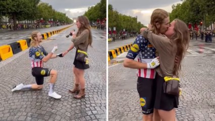 Quinn Simmons quería llegar a la meta de París... ¡para pedir matrimonio a su novia!