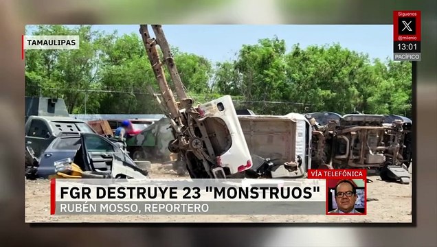 FGR le pone fin a 23 ‘monstruos’ blindadas del crimen organizado en Tamaulipas