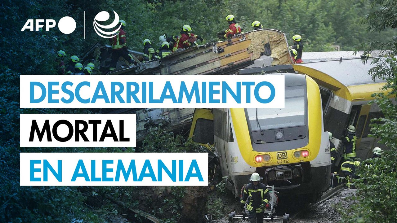 Tres muertos y varios heridos en Alemania por descarrilamiento de un tren