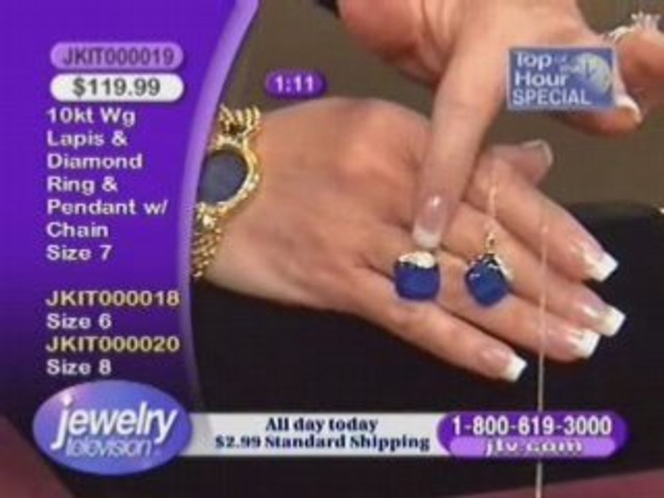 JKIT000019 - Lapis Diamond Ring, Pendant Kit