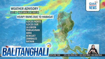 Weather advisory valid until 5 pm, July 28 | Balitanghali
