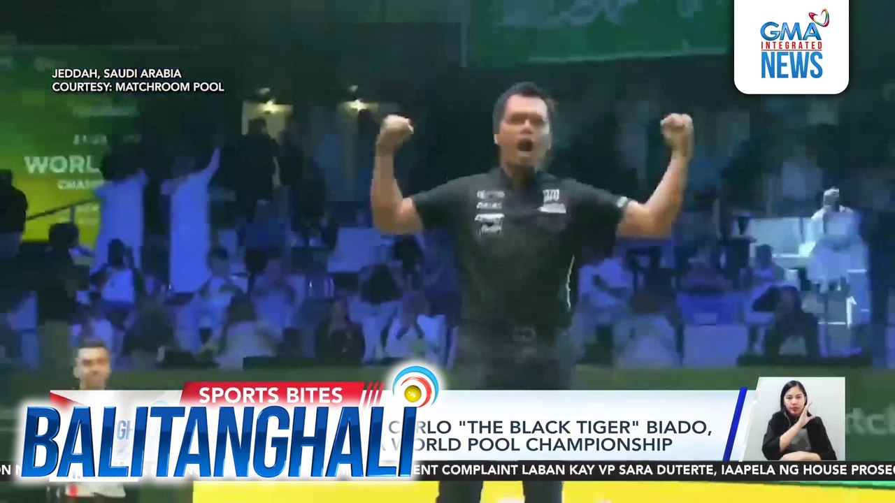 Filipino cue artist Carlo "The Black Tiger" Biado, muling nanalo sa World Pool Championship | Balitanghali