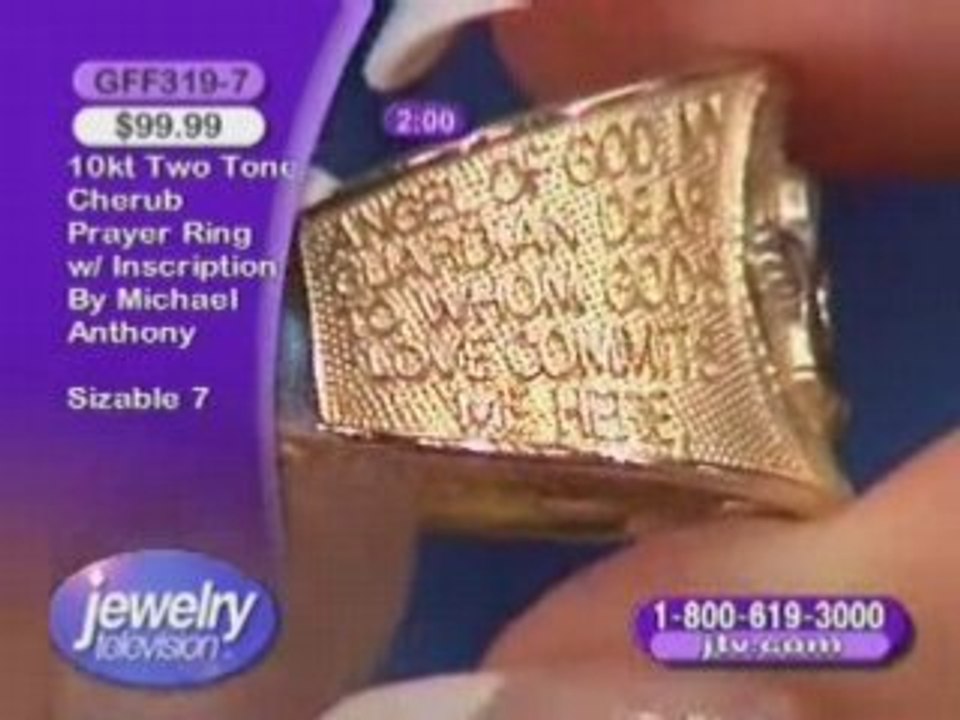 GFF319 - 10kt Two Tone Cherub Prayer Ring