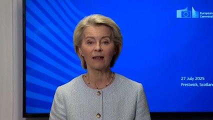 Von der Leyen explica los principales puntos del acuerdo con Estados Unidos
