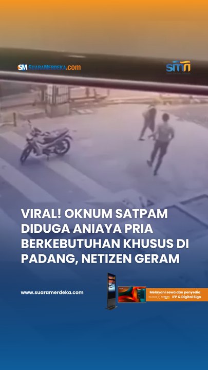 Viral! Oknum Satpam Diduga Aniaya Pria Berkebutuhan Khusus di Padang, Netizen Geram