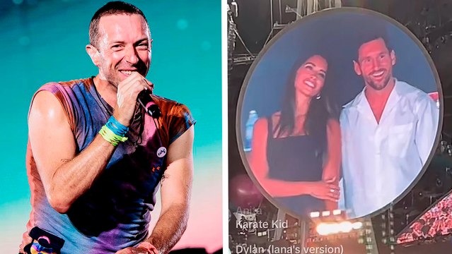 Lionel Messi y Antonela Roccuzzo son ovacionados en concierto de Coldplay