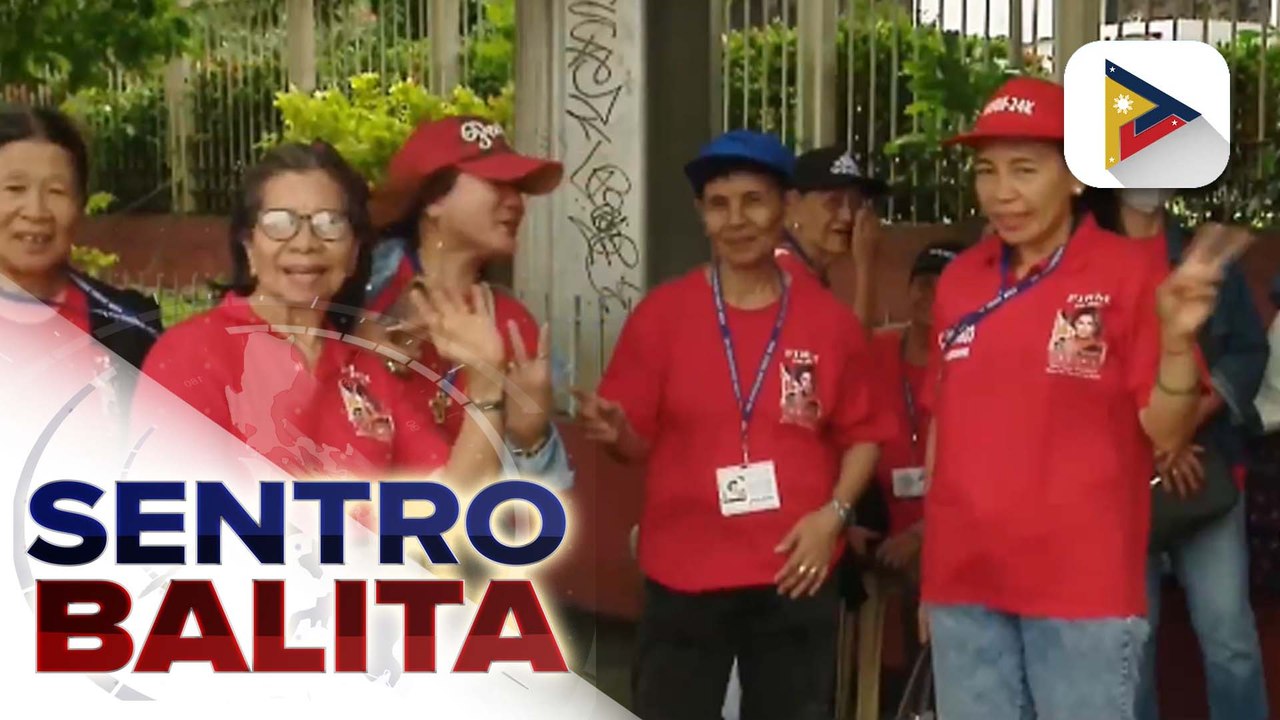 Mga taga-suporta ni PBBM, maagang nagtungo sa bahagi ng Sandiganbayan para sa #SONA2025 ni PBBM; mobile command center at first aid station ng MMDA, naka-pwesto din  | ulat ni JM Pineda