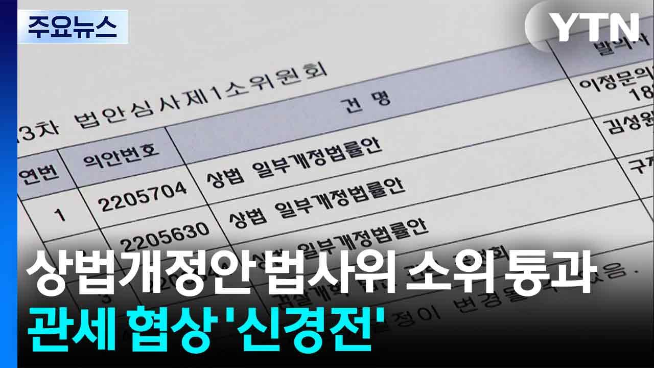 상법개정안 법사위 소위 통과...관세 협상 '신경전' / YTN