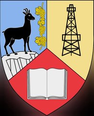 Coat of Arms of Prahova County. Lambang Kebesaran Kabupaten Prahova. Wappen des Landkreises Prahova. Armoiries du comté de Prahova. Brasão do Condado de Prahova. Escudo de armas del condado de Prahova. Stema Județului Prahova. Herb powiatu Prahova