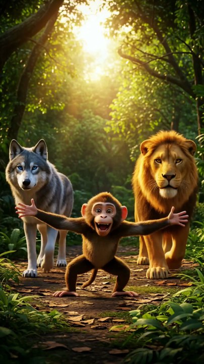 Monkey, Wolf, and Lion_ Comedy