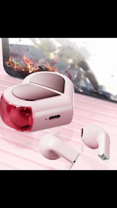 Heart-Shaped Foldable Wireless Earbuds, Love TWS 5.3 Wireless Earphones, Deformation Earphones