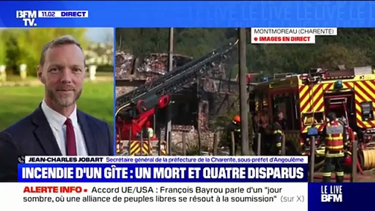 La préfecture de Charente annonce ce matin que l'incendie d’un gîte accueillant des personnes en situation de handicap a fait  au moins un mort, quatre blessés dont un grave et quatre disparus