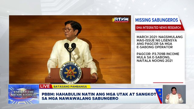 Hahabulin at pananagutin ang mga nasa likod ng mga nawawalang sabungero —PBBM | GMA Integrated News