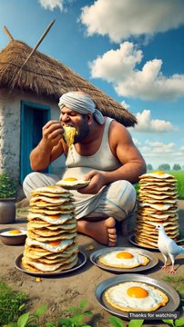 Hungry farmer eats all his chickens eggs to make an omelette 😭 #ai #pigeon #hen #sandwich