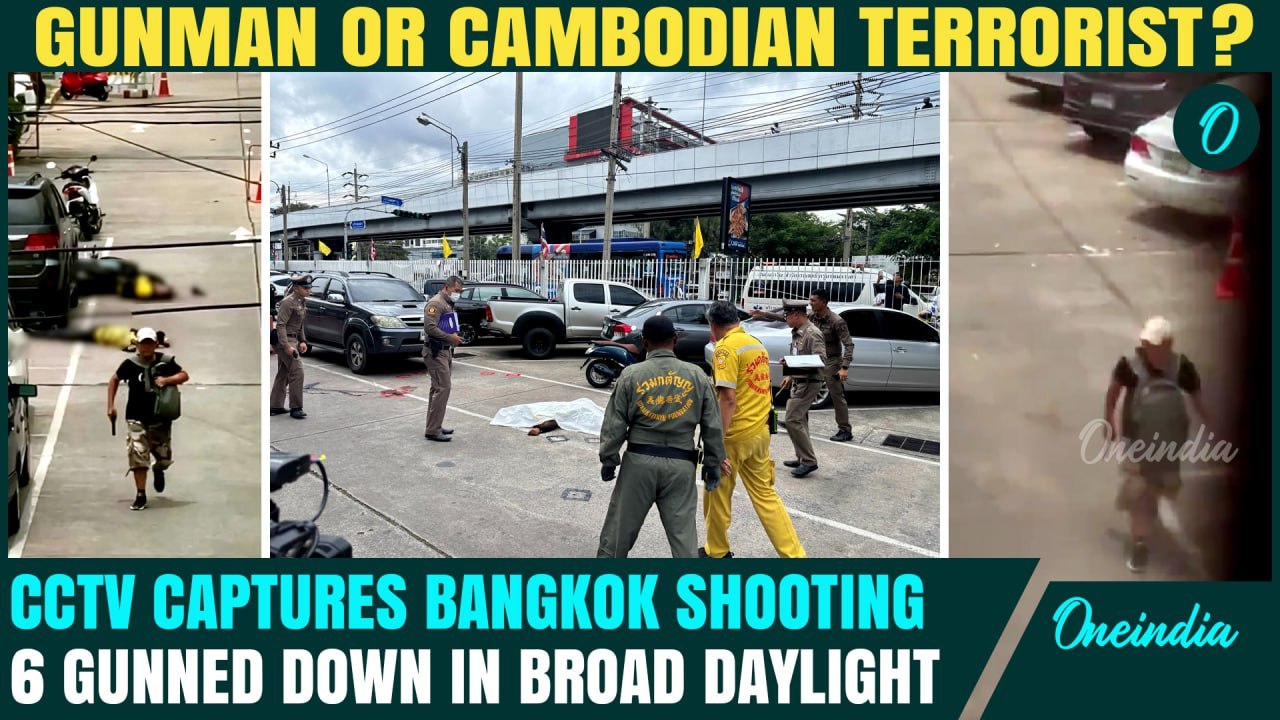 Bangkok Shooting CCTV: Gunman KILLS 6 in Broad Daylight, Then Shoots Himself|Cambodia Ties Suspected