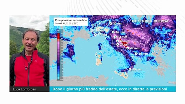 Maltempo e poi? Dopo il giorno più freddo dell’estate, ecco in diretta le previsioni per fine luglio e inizio agosto