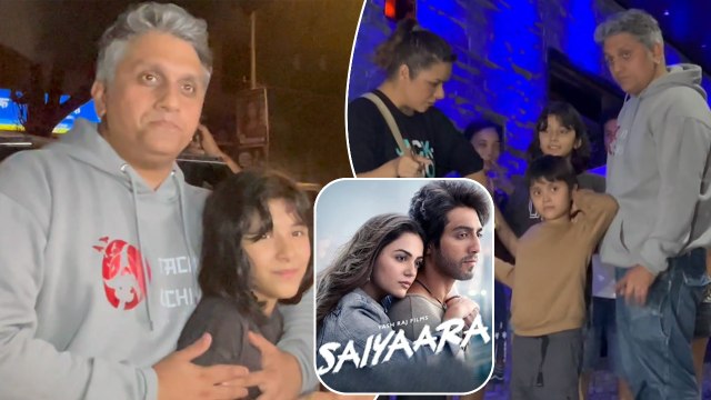 Bandra Dinner Date - Saiyaara Director Mohit Suri With Wifey Udita Goswami & Kids