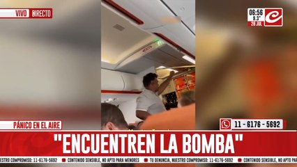 Pánico en el aire: amenazó a los pasajeros y sembró el terror en pleno vuelo