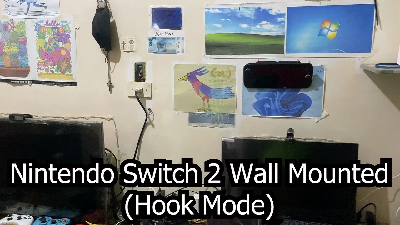 Nintendo Switch 2 Wall Mounted (Hook Mode)