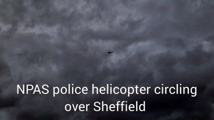 NPAS police helicopter over Sheffield