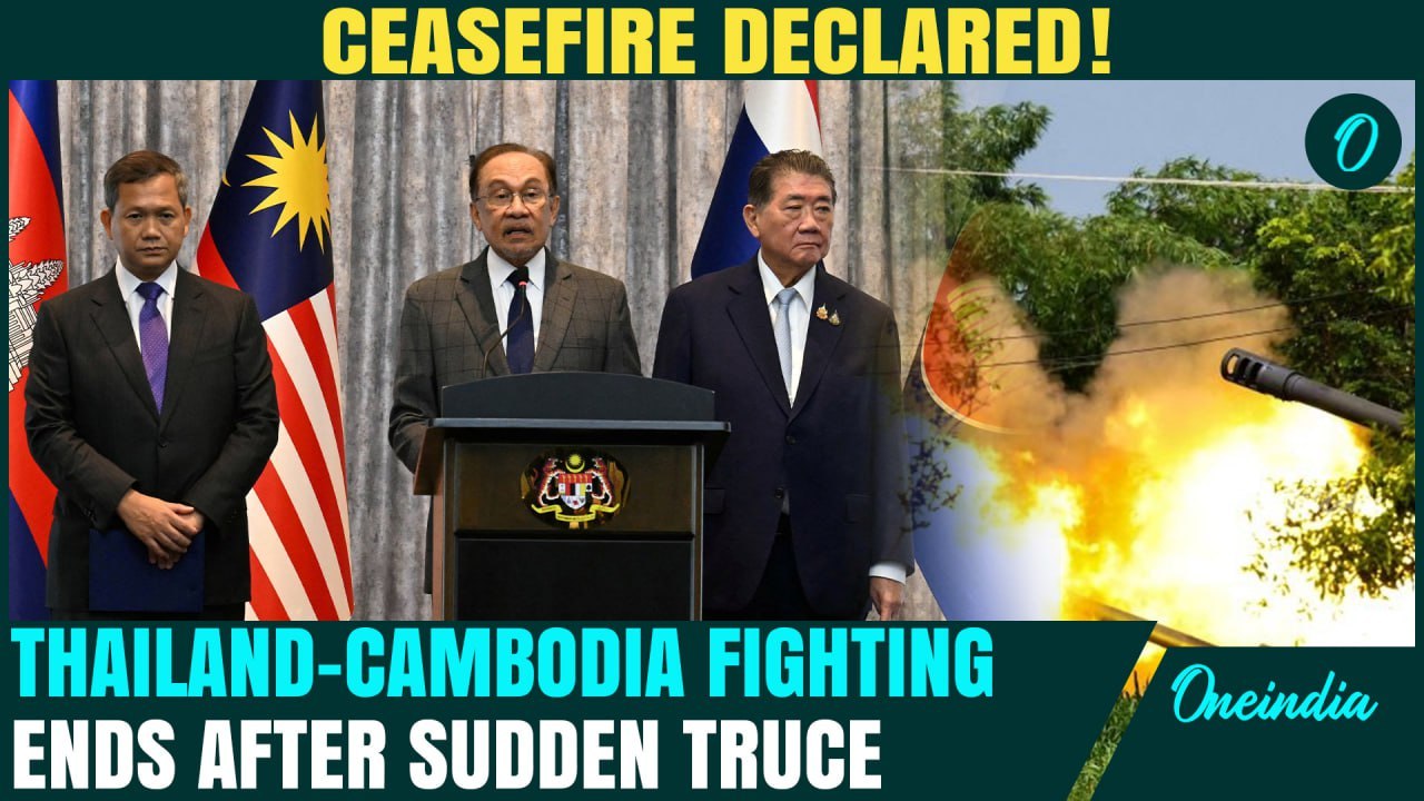 Thailand-Cambodia War Ends: Thai and Cambodian Leaders Declare Immediate Ceasefire | Fighting Stops