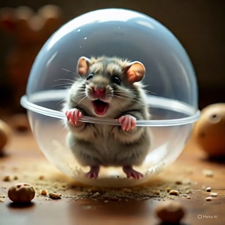 Hamster in gglass