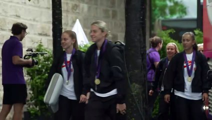 England Lionesses return home after winning Euro 2025