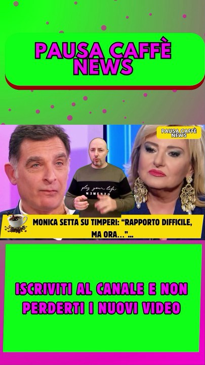 Monica Setta su Timperi “Rapporto difficile, ma ora…”..