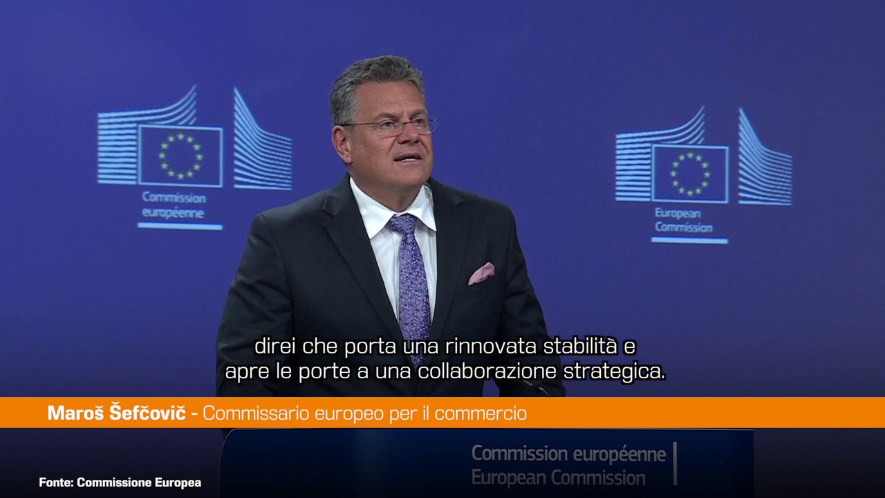 Dazi, Sefcovic "Con l'accordo Usa-Ue evitata guerra commerciale"