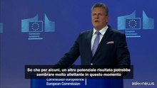 Sefcovic (UE):  meglio un accordo che la guerra commerciale